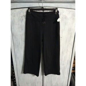 Lululemon Wide Leg Yoga Cropped Pants Black Size 4 Cozy Comfy